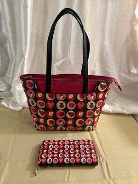 Tote and Wallet Set in Take the Cake Cupcake Print